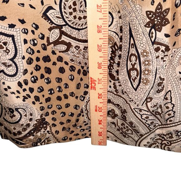 Vintage Y2K Worthington Sz‎ 6 100% Silk Paisley Faux Wrap Maxi Skirt Preppy - Picture 8 of 10